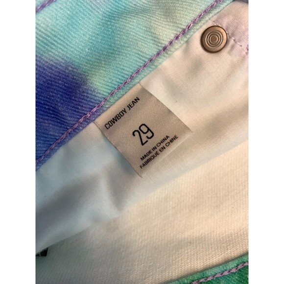 BDG Urban Outfitters Jeans Womens 29 High Rise Cowboy Floral Tie Dye Denim - Picture 7 of 9